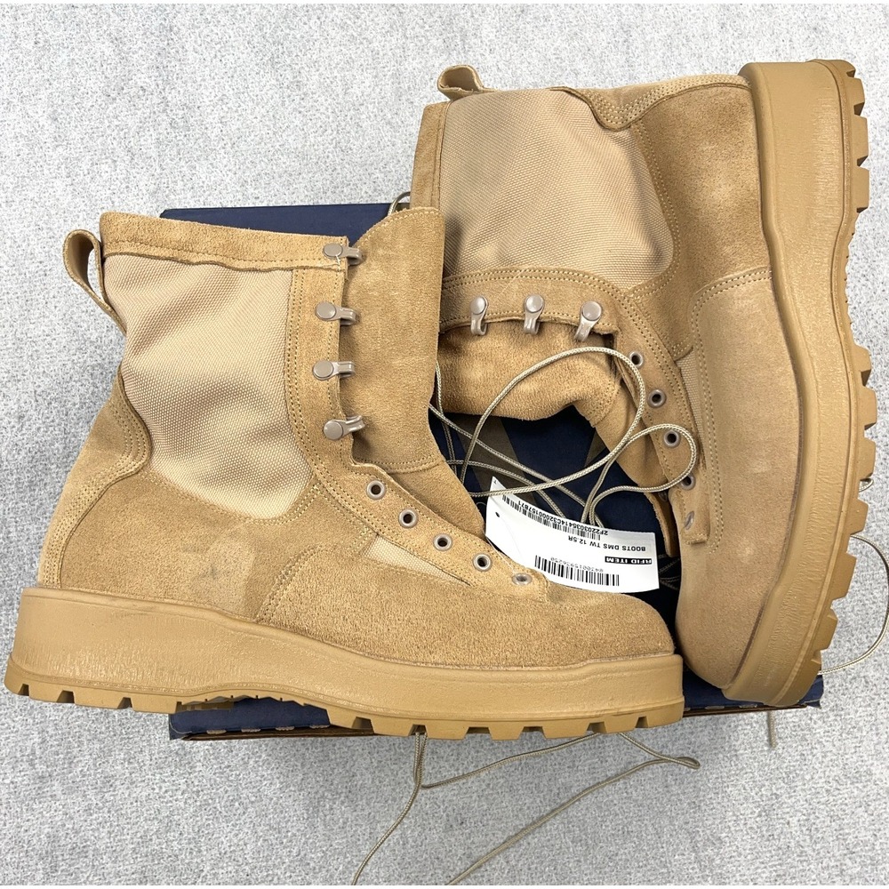 Wellco Army Combat Boot Men 12.5 R Temperate Weather Desert Tan Vibram Military